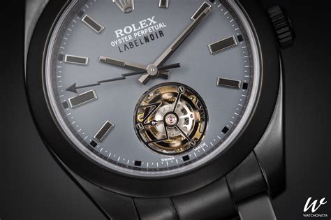 label noir rolex milgauss tourbillon|label noir tourbillon model.